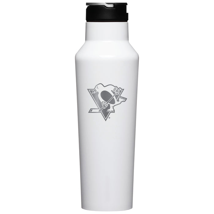 Corkcicle Insulated Canteen Water Bottle with Pittsburgh Penguins Primary Logo