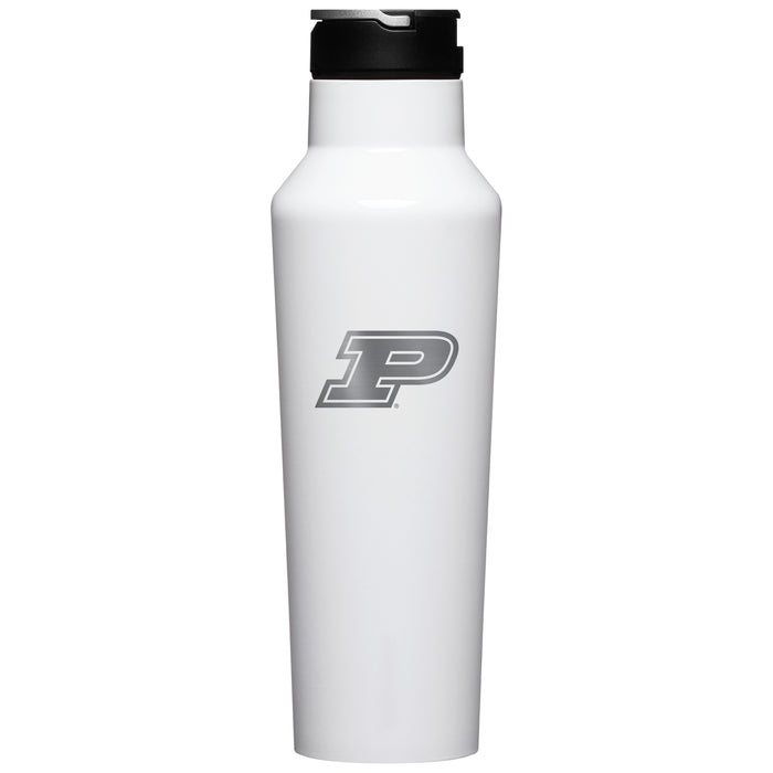 Corkcicle Insulated Sport Canteen Water Bottle with Purdue Boilermakers Primary Logo