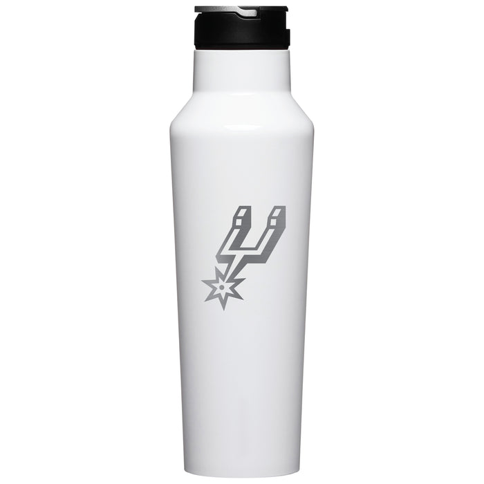 Corkcicle Insulated Canteen Water Bottle with San Antonio Spurs Etched Primary Logo