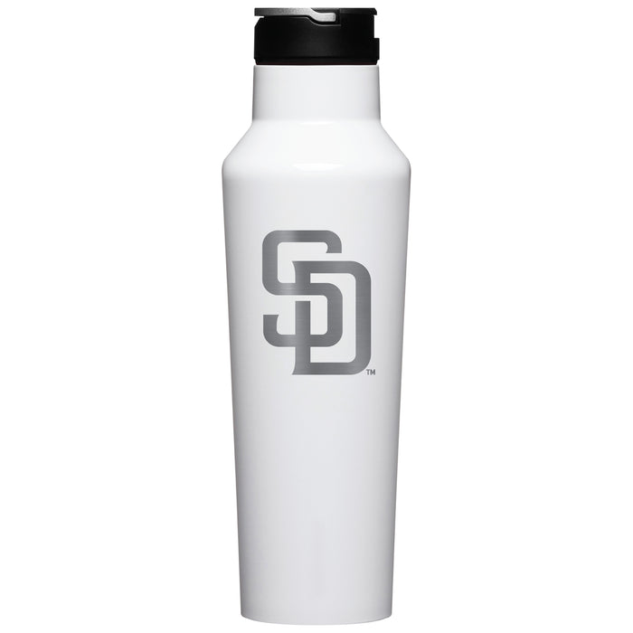 Corkcicle Insulated Canteen Water Bottle with San Diego Padres Primary Logo