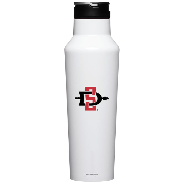Corkcicle Insulated Canteen Water Bottle with San Diego State Aztecs Primary Logo