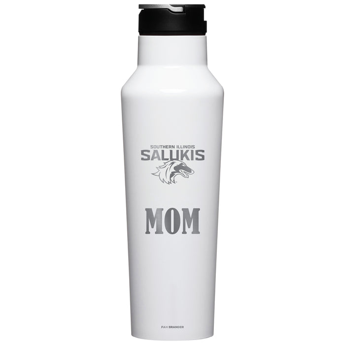 Corkcicle Insulated Canteen Water Bottle with Southern Illinois Salukis Mom Primary Logo