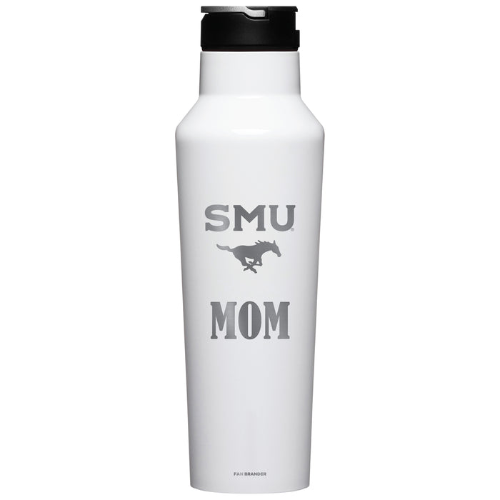 Corkcicle Insulated Canteen Water Bottle with SMU Mustangs Mom Primary Logo