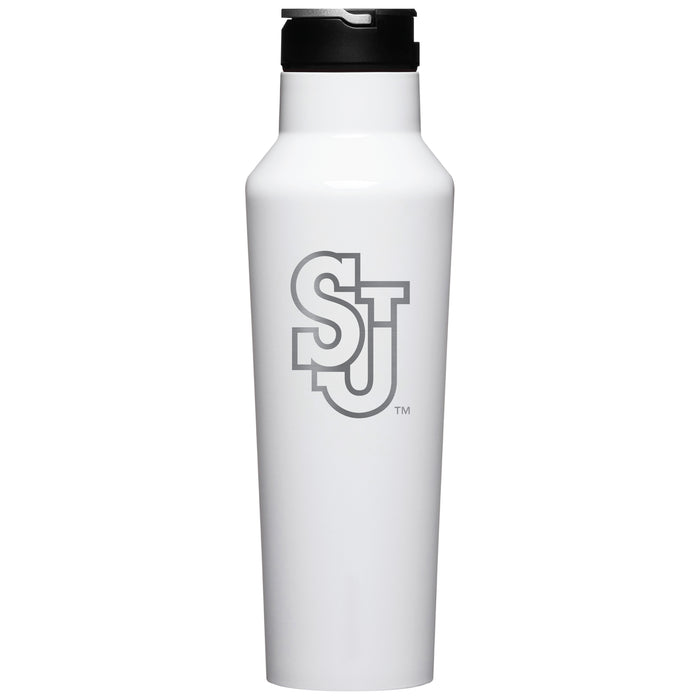 Corkcicle Insulated Sport Canteen Water Bottle with St. John's Red Storm Primary Logo