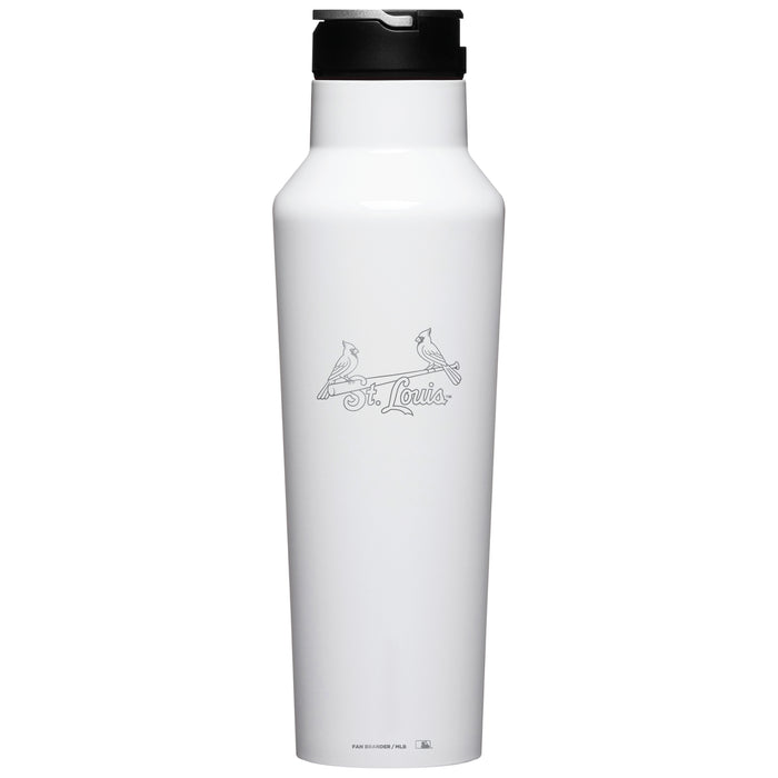 Corkcicle Insulated Canteen Water Bottle with St. Louis Cardinals Etched Wordmark Logo