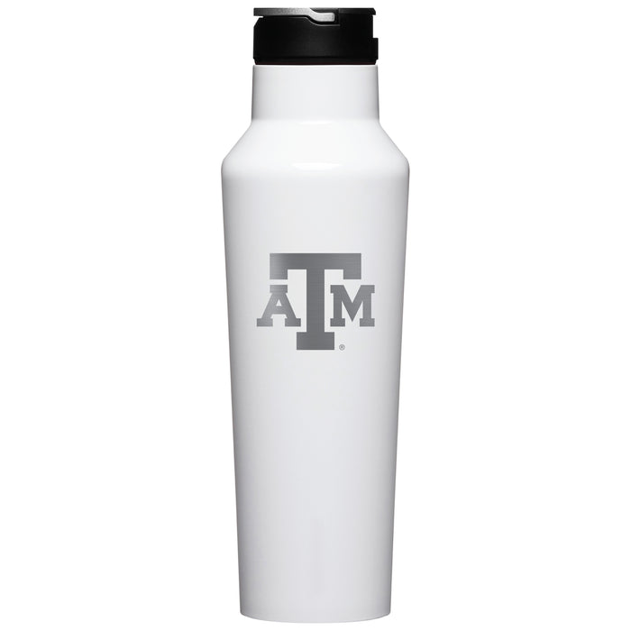 Corkcicle Insulated Sport Canteen Water Bottle with Texas A&M Aggies Primary Logo