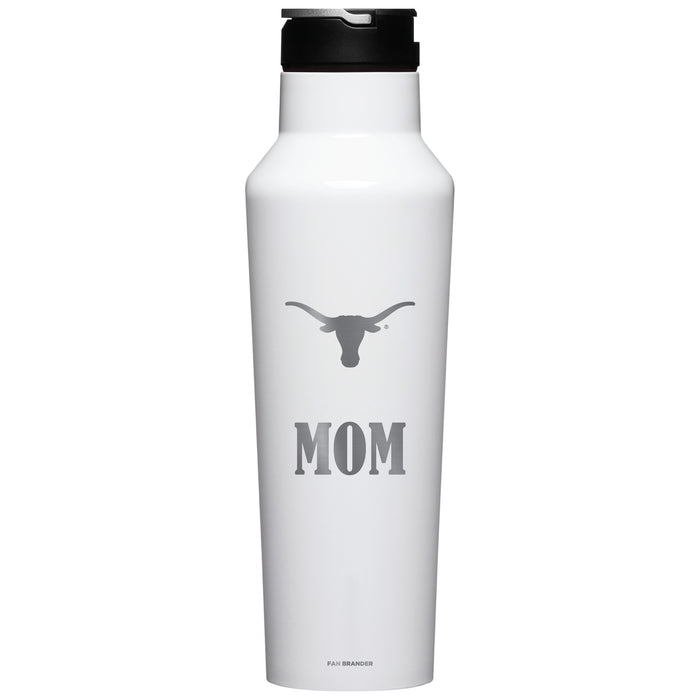 Corkcicle Insulated Canteen Water Bottle with Texas Longhorns  Mom Primary Logo