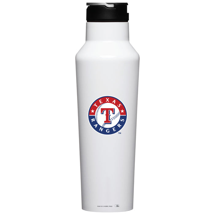 Corkcicle Insulated Canteen Water Bottle with Texas Rangers Primary Logo