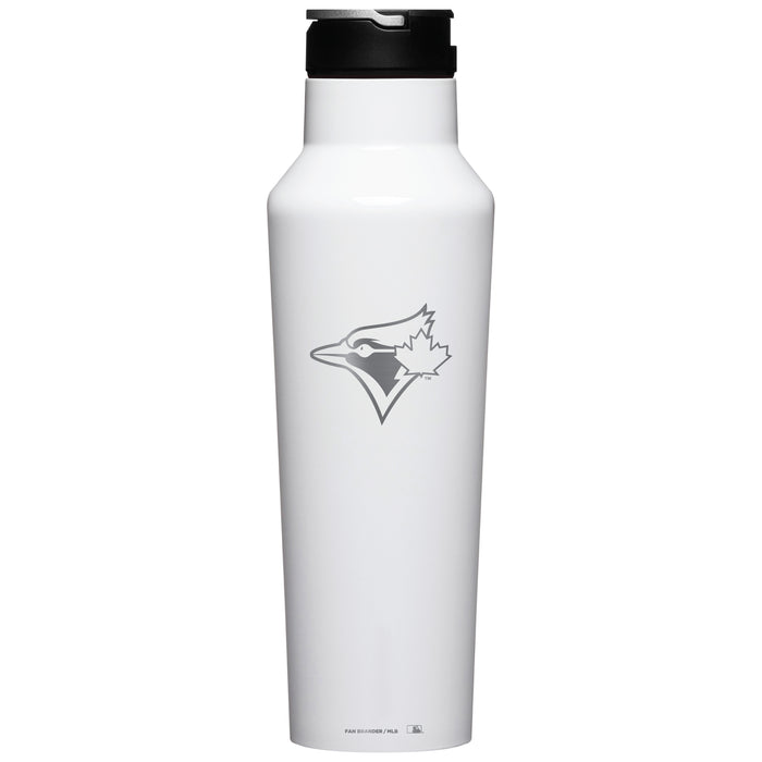 Corkcicle Insulated Canteen Water Bottle with Toronto Blue Jays Etched Secondary Logo