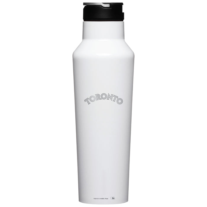 Corkcicle Insulated Canteen Water Bottle with Toronto Blue Jays Etched Wordmark Logo