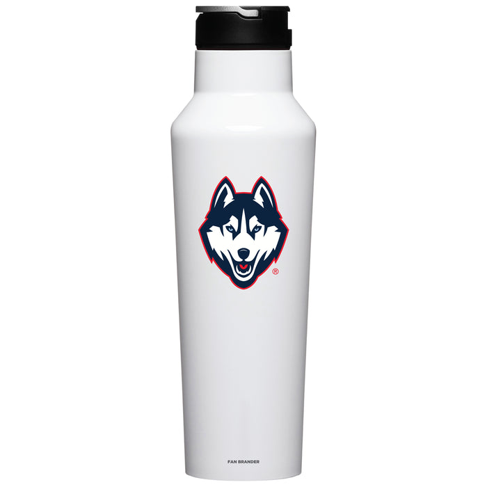 Corkcicle Insulated Canteen Water Bottle with Uconn Huskies Primary Logo