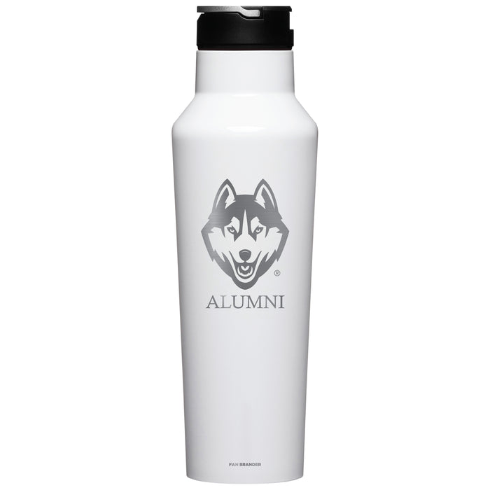 Corkcicle Insulated Canteen Water Bottle with Uconn Huskies Alumni Primary Logo