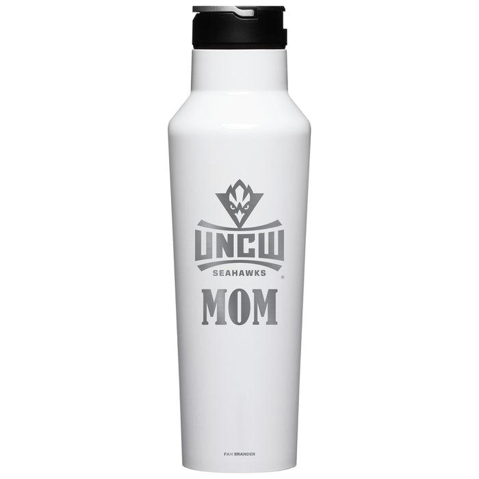 Corkcicle Insulated Canteen Water Bottle with UNC Wilmington Seahawks Mom Primary Logo