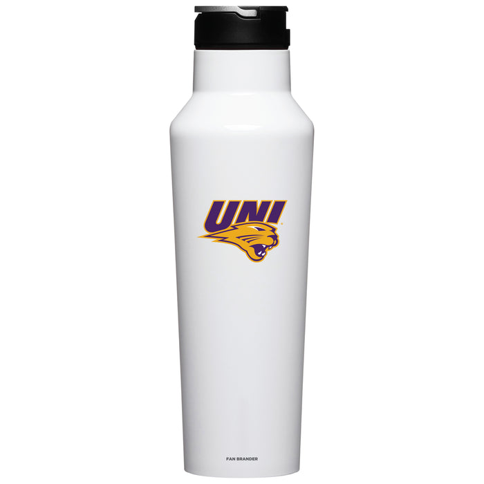 Corkcicle Insulated Canteen Water Bottle with Northern Iowa Panthers Primary Logo