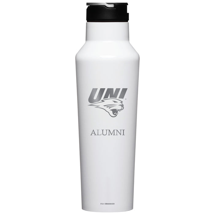 Corkcicle Insulated Canteen Water Bottle with Northern Iowa Panthers Alumni Primary Logo