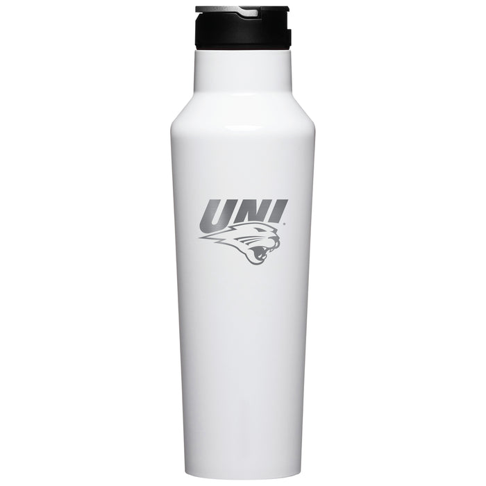 Corkcicle Insulated Sport Canteen Water Bottle with Northern Iowa Panthers Primary Logo