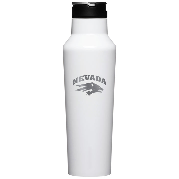 Corkcicle Insulated Sport Canteen Water Bottle with Nevada Wolf Pack Primary Logo