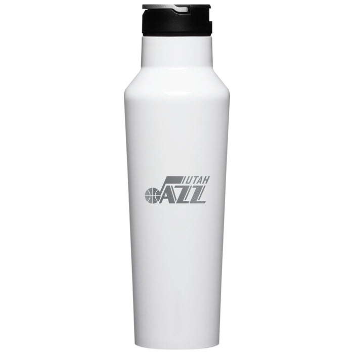 Corkcicle Insulated Canteen Water Bottle with Utah Jazz Etched Primary Logo