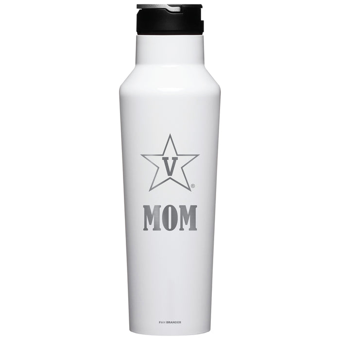 Corkcicle Insulated Canteen Water Bottle with Vanderbilt Commodores Mom Primary Logo