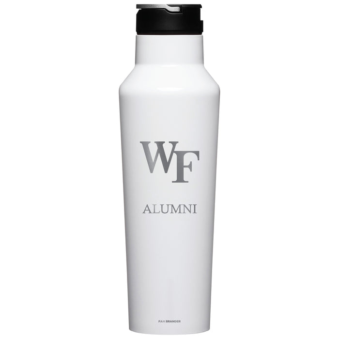 Corkcicle Insulated Canteen Water Bottle with Wake Forest Demon Deacons Alumni Primary Logo
