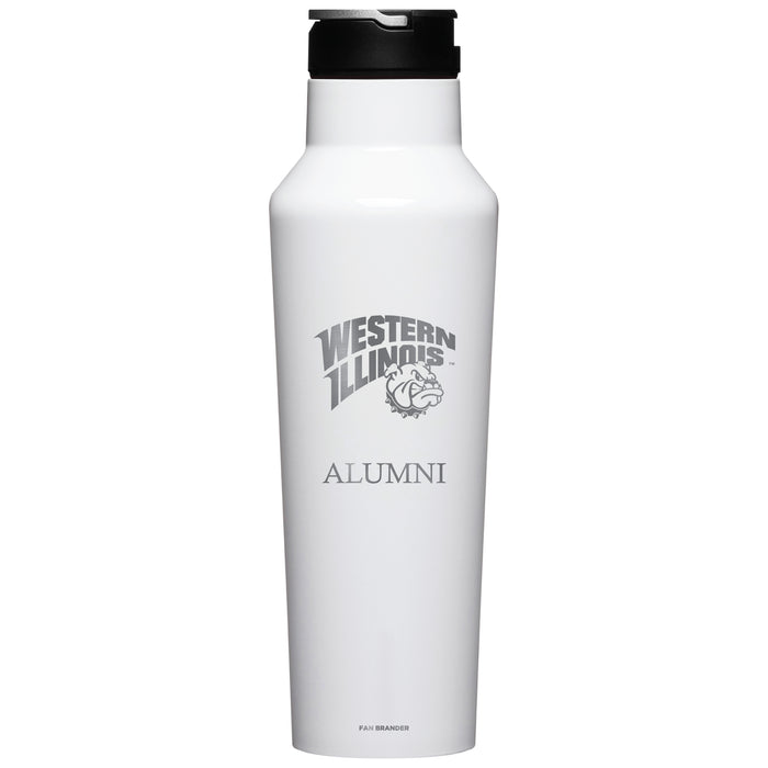 Corkcicle Insulated Canteen Water Bottle with Western Illinois University Leathernecks Alumni Primary Logo