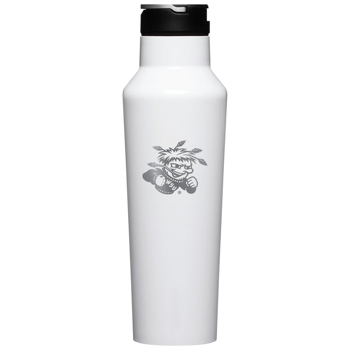 Corkcicle Insulated Sport Canteen Water Bottle with Wichita State Shockers Primary Logo