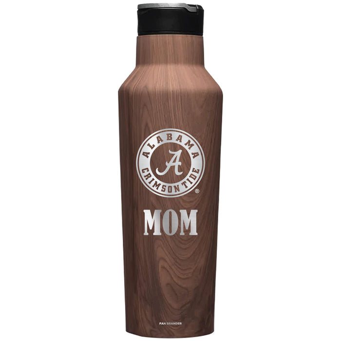 Corkcicle Insulated Canteen Water Bottle with Alabama Crimson Tide Mom Primary Logo