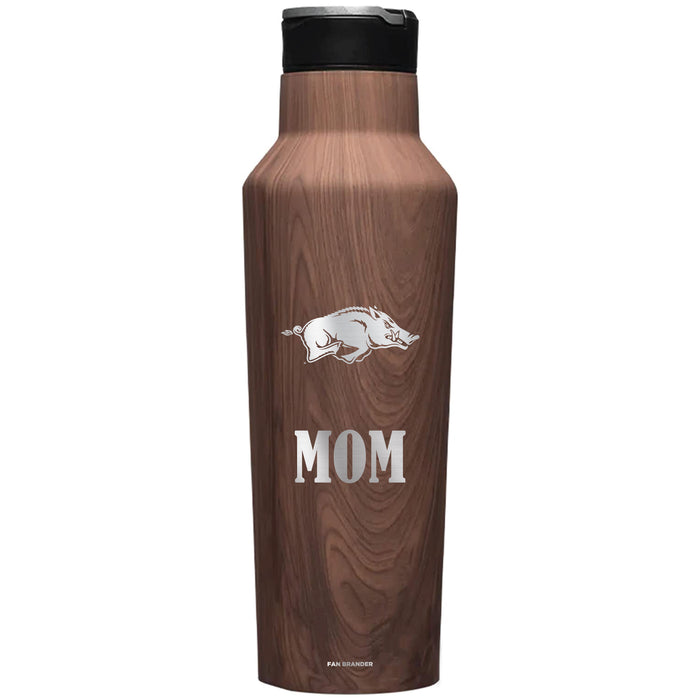 Corkcicle Insulated Canteen Water Bottle with Arkansas Razorbacks Mom Primary Logo