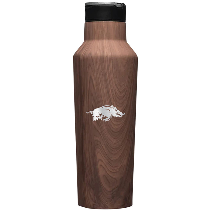 Corkcicle Insulated Sport Canteen Water Bottle with Arkansas Razorbacks Primary Logo