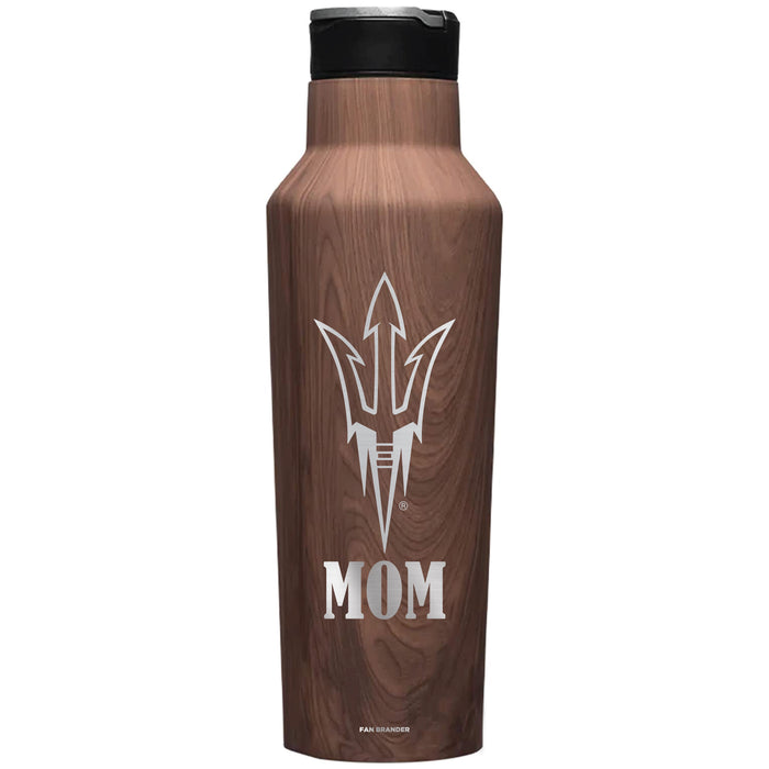 Corkcicle Insulated Canteen Water Bottle with Arizona State Sun Devils Mom Primary Logo