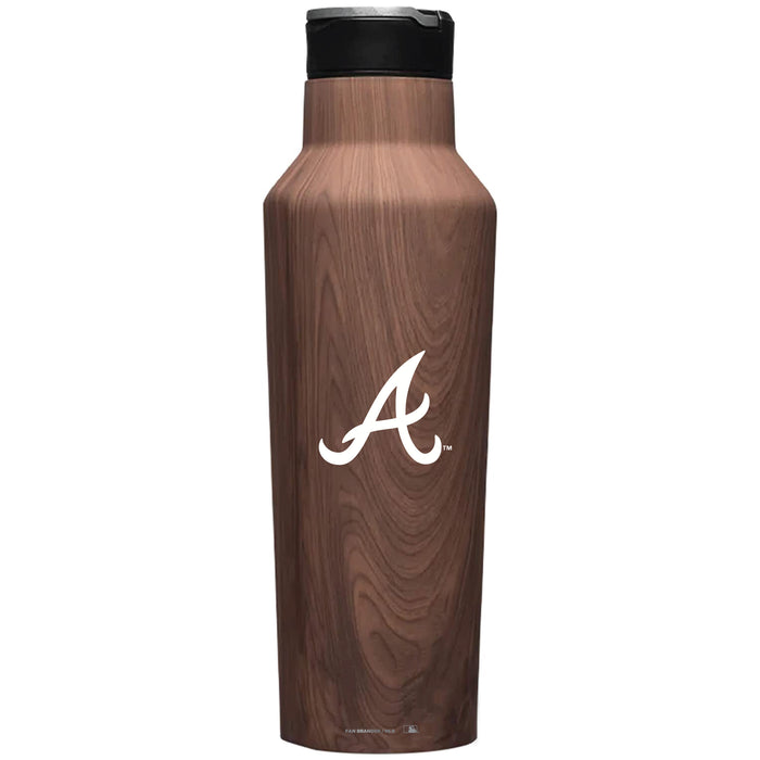 Corkcicle Insulated Canteen Water Bottle with Atlanta Braves Primary Logo