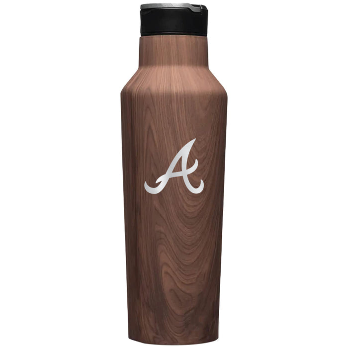 Corkcicle Insulated Canteen Water Bottle with Atlanta Braves Primary Logo