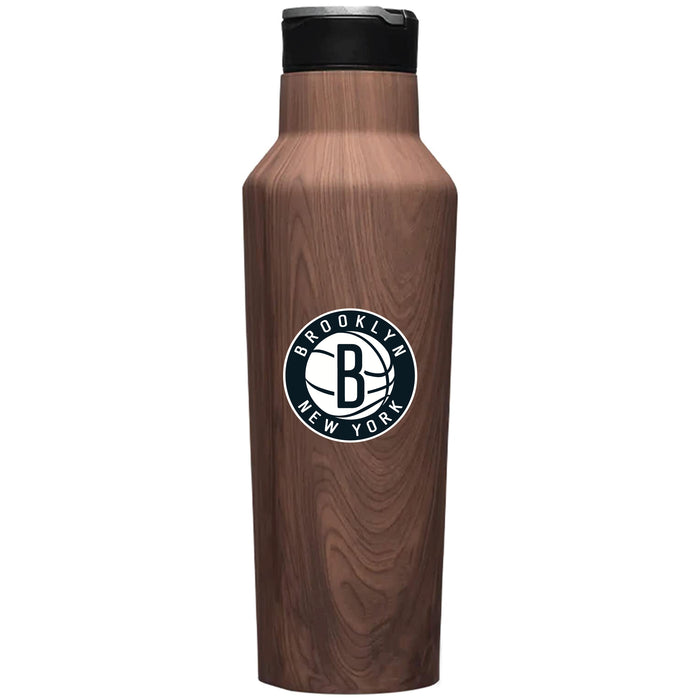 Corkcicle Insulated Canteen Water Bottle with Brooklyn Nets Secondary Logo