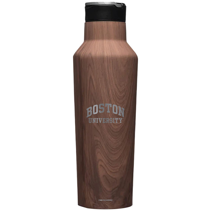 Corkcicle Insulated Canteen Water Bottle with Boston University Primary Logo