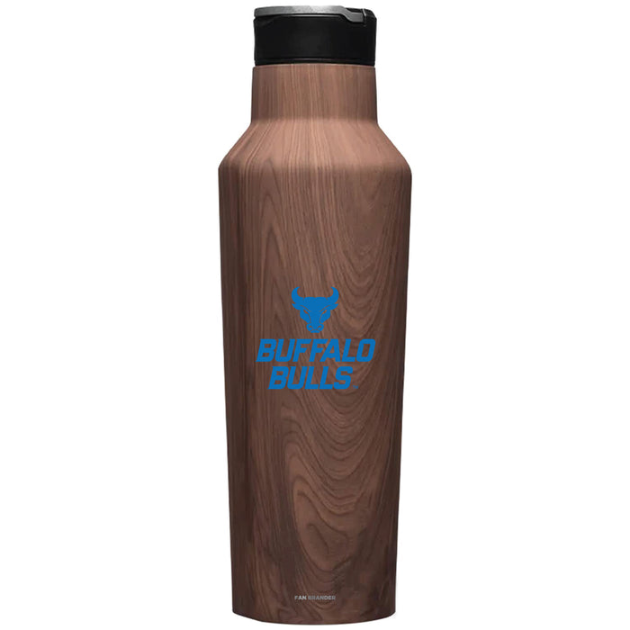 Corkcicle Insulated Canteen Water Bottle with Buffalo Bulls Secondary Logo