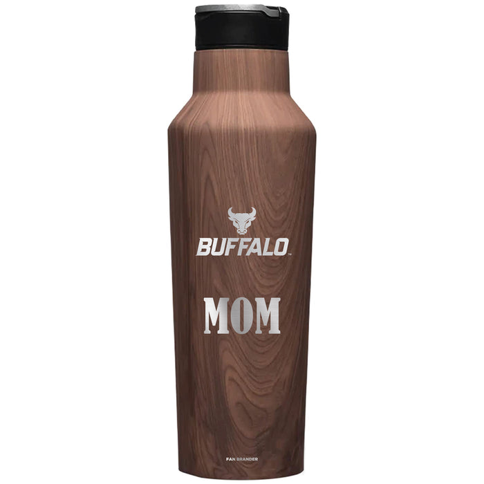 Corkcicle Insulated Canteen Water Bottle with Buffalo Bulls Mom Primary Logo