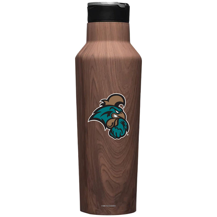 Corkcicle Insulated Canteen Water Bottle with Coastal Carolina Univ Chanticleers Primary Logo