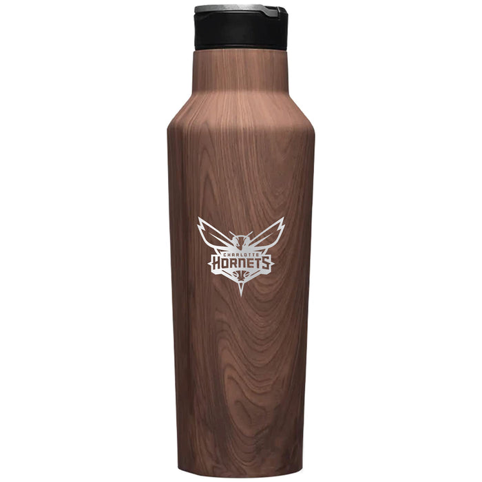 Corkcicle Insulated Canteen Water Bottle with Charlotte Hornets Etched Primary Logo