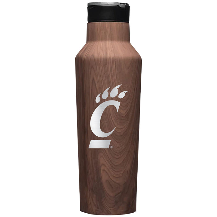 Corkcicle Insulated Sport Canteen Water Bottle with Cincinnati Bearcats Primary Logo