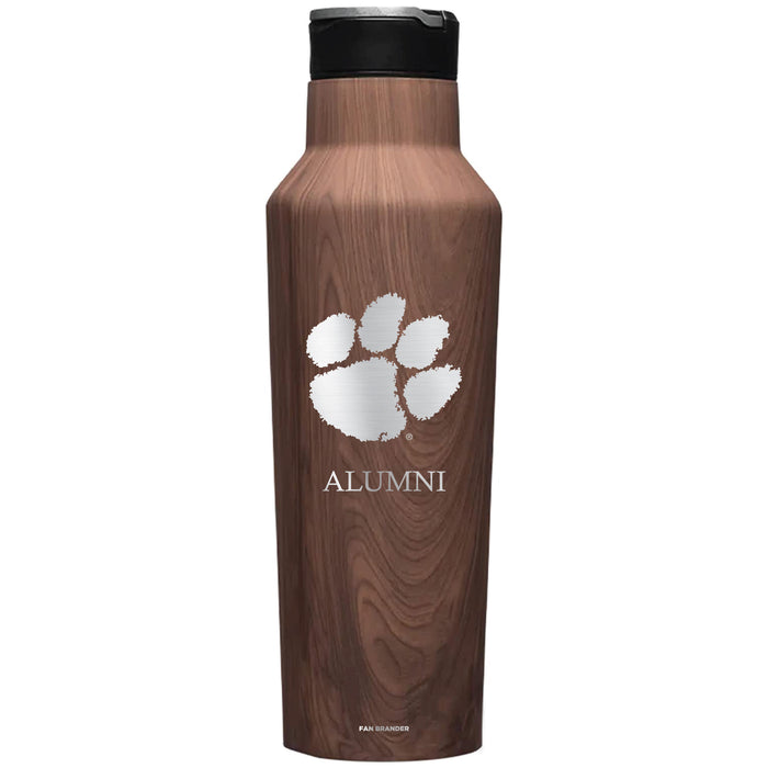 Corkcicle Insulated Canteen Water Bottle with Clemson Tigers Alumni Primary Logo
