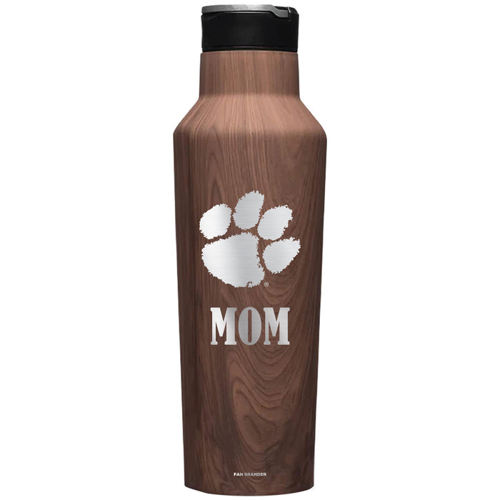 Corkcicle Insulated Canteen Water Bottle with Clemson Tigers Mom Primary Logo