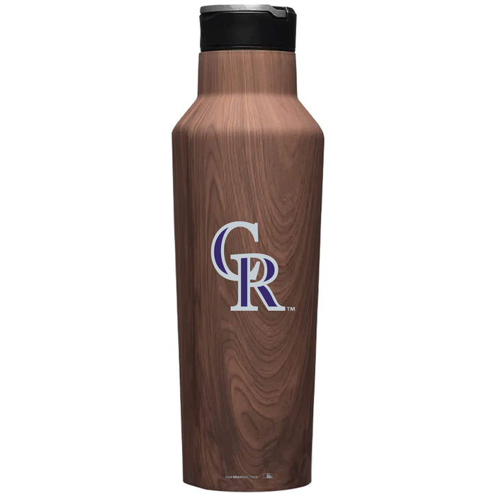 Corkcicle Insulated Canteen Water Bottle with Colorado Rockies Primary Logo