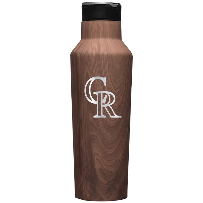 Corkcicle Insulated Canteen Water Bottle with Colorado Rockies Primary Logo