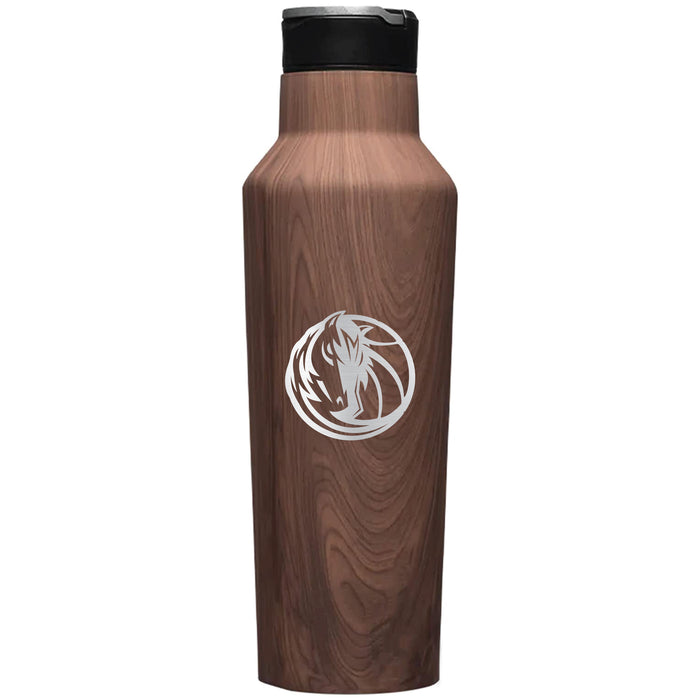 Corkcicle Insulated Canteen Water Bottle with Dallas Mavericks Etched Primary Logo