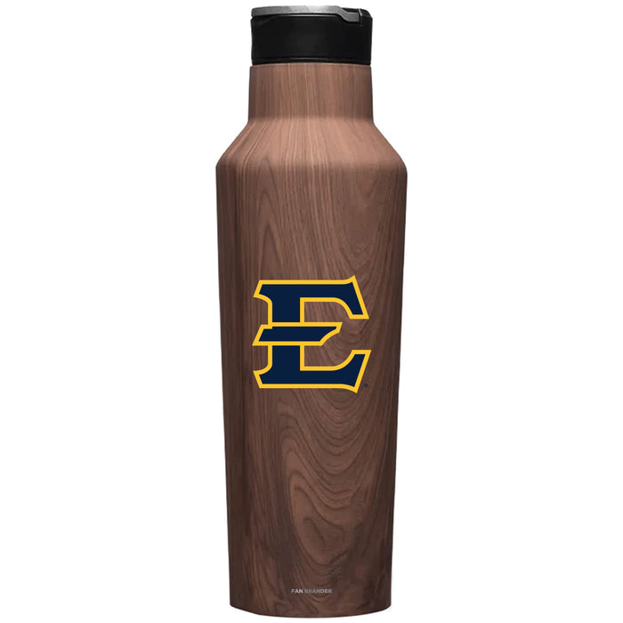 Corkcicle Insulated Canteen Water Bottle with Eastern Tennessee State Buccaneers Primary Logo