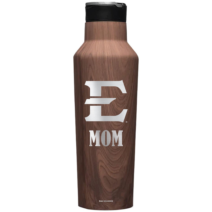 Corkcicle Insulated Canteen Water Bottle with Eastern Tennessee State Buccaneers Mom Primary Logo