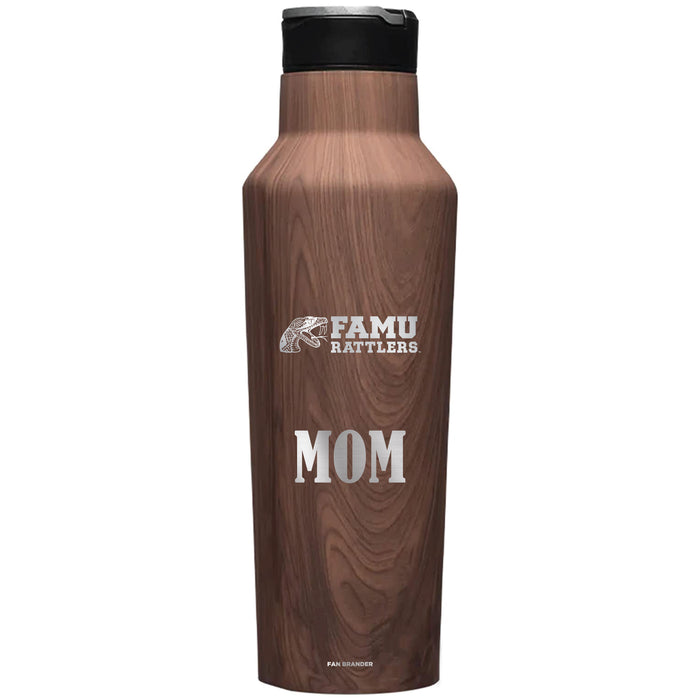 Corkcicle Insulated Canteen Water Bottle with Florida A&M Rattlers Mom Primary Logo