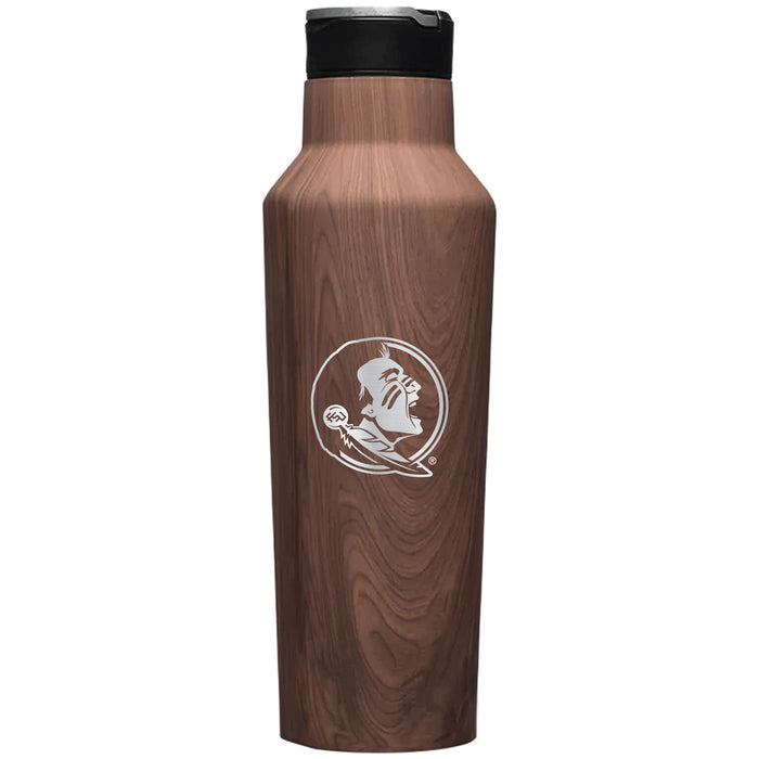 Corkcicle Insulated Sport Canteen Water Bottle with Florida State Seminoles Primary Logo