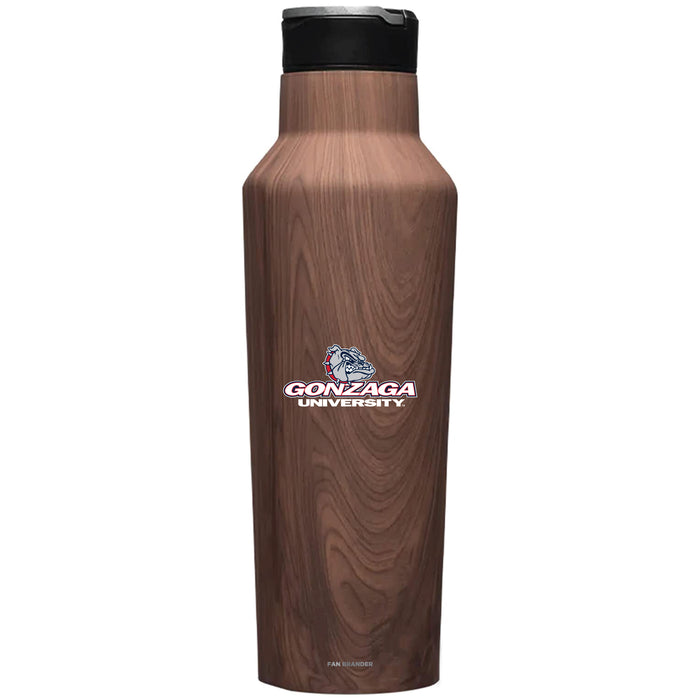 Corkcicle Insulated Canteen Water Bottle with Gonzaga Bulldogs Primary Logo