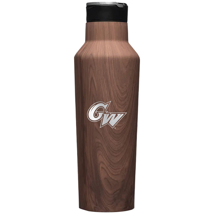 Corkcicle Insulated Sport Canteen Water Bottle with George Washington Colonials Primary Logo